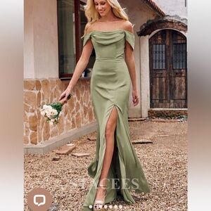 Stacees Sage Green Dress - Wedding